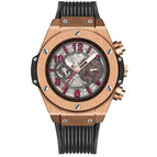 KIMSDUN Watch Men's Fashion Silicone Automatic Skeleton Mechanical men's casual Watch K-523A