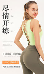 Yoga Jumpsuit One-Piece Women's Tights Backless Workout Clothes Ballet Dance Wear running fitness yoga sport clothing ENY256