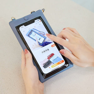 2022 new touch screen mobile phone bag women's bag mini diagonal small bag light change mobile phone bag clutch bag QB319