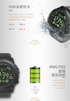 SPOVAN Smart watch PR1 sports Bluetooth Men's digital waterproof multi-fuctional running watch