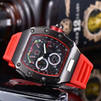 Men's watch 6-Pin Running Seconds Quartz Men's Watch European Barrel-Shaped Watch Multifunctional Watch 9791