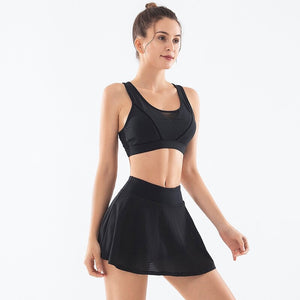 Women's yoga Set sports bra High Waist Mini Skirt for Running Yoga Fitness Y26B6815 + Y26K6778