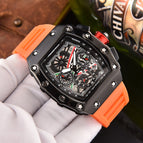 New men's Square Watch Elements Business Men's Six-Pin Running Seconds Multi-Function Calendar Watch 8087H