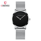 CHENXI Watch Student Simple Ultra-Thin Fashion Couple's Watch Douyin Mesh Strap Watch Men's and Women's Wrist Watch CX-076h