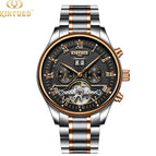 KINYUED Swiss Automatic Skeleton Tourbillon Mechanical Watch Men's Classic Mechanical Watch JYD-J012