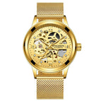Fngeen Mechanical Watch Men's Black King Kong Men's Watch Waterproof Korean Business Gift Tourbillon Hollow Watch 6018