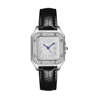 BURR full diamond square leather waterproof ladies watch light luxury niche high-end watch women L2002RG