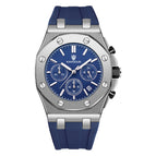Kimsdun Men's Silicone strap Three Eyes Multifunctional Chronograph Waterproof Calendar Quartz Watch Fashion Men's Watch K-1224B