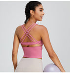 New yoga vest Strap Cross Beauty Back Exercise Underwear Women's Yoga Vest Seamless Quick-Drying Fitness Yoga top