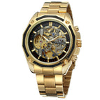 Forsining Waterproof Mechanical Watch Men's Fashion Casual Steel Belt Hollow Automatic Mechanical men Watch SLZe66