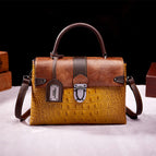 2021 new bag European and American retro fashion embossed hit color portable messenger handbag 266