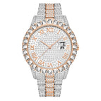 Missfox 2643 new trend fashion waterproof hip hop full Diamond Men's Watch Bracelet popular