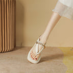 Slippers women's 2022 summer sandals and slippers women's soft bottom one-word slippers women's sponge cake thick bottom flip-flops women's 918-3