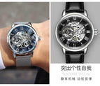 watch men's mechanical watch Roman numeral openwork transparent machinery steel men's watch