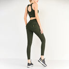 Ins fashion Yoga suit women's Sports Fitness hollow back sports bra hip lifting running clothing y26b7528 + y26k7529