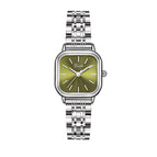 EAVANLIN Women's watch minority steel band watches temperament simple small green watch student green small square watch