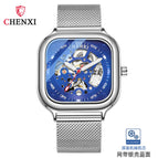 CHENXI Square fashion new automatic mechanical watch men's waterproof business men's casual watch CX-8810A
