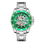 PINTIME Watch Green Automatic Mechanical Watch Luminous Waterproof Men's Watch Simple Clock 6945