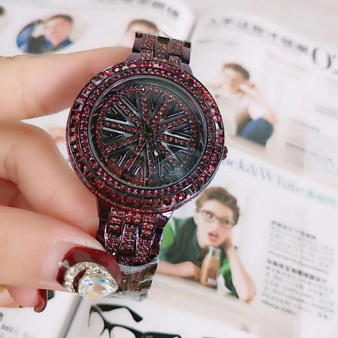 Small Red Book Same Watch Women's Net Red Shake Sound Popular Exquisite Women's Fashion Rotating Quartz Women's Watch