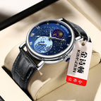 New KIMSDUN men's watch luminous starry sky moon automatic mechanical watch men's business waterproof watch K-2024A