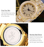 MISSFOX new fashion high-end diamond-encrusted men's watch stainless steel waterproof quartz watch v291