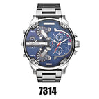 LEEMOON Large Size Fashion Trendy Personality Large Dial Leisure Alloy Steel BandQuartz Leisure DZ Watch Big Watch