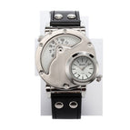 OULM Fashion Trend Men's Watch Two Time Outdoor Sports HP9591 White Shell
