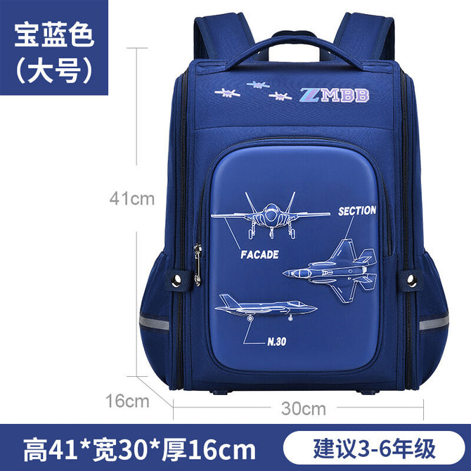 New primary school student cartoon schoolbag boys and girls 6-12 years old light one-piece open children's backpack 5619