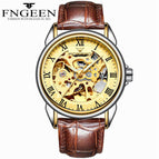 Fngeen Men's Watch Waterproof Fashion Student Men's Watch Double-Sided Hollow Automatic Mechanical Watch 8866