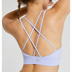 Women Yoga sports Bra Summer New Lulu Thin Cross Straps Cloud Sense Sports Vest Sexy Beauty Back Bra top