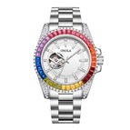 ONOLA ON3839 Men's Watch fashion new colorful diamond automatical mechanical watch steel waterproof men casual watch