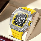 ONOLA ON3826 Watch for men Diamond New Top-Selling Fashion Waterproof Quartz Men's Watch Silicone Sports Men's Watch D