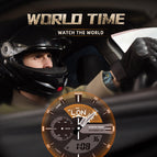 NORTH EDGE 2022 HORNET Men's Digital Watch Running Sports Watches Waterproof 50M World Time Illuminator Wristwatch