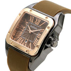 GOGOEY 2022 Square calendar boys' tape watch Rome scale men's Vintage Rubber Watch women's watch quartz watch women