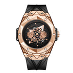 KIMSDUN men's watch new fashion trend tattoo waterproof silicone quartz casual watch J-2101B