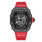 Pintime Watch Men's Domineering Barrel Men's Watch Hollow Sports Quartz men casual Watch 8140