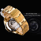 Forsining Men's Automatic Mechanical Steel Belt Watch Luxury Top Brand Men Watches Male Luminous Wristwatch Waterproof Clock for Men