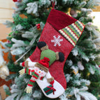 3pcs Christmas decoration socks Christmas gift socks hanging ornaments Christmas socks decoration Santa Claus snowman deer Christmas decoration socks