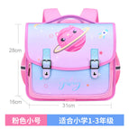 New primary school student cartoon school bag for girls one-piece fully open horizontal schoolbag  children's backpack