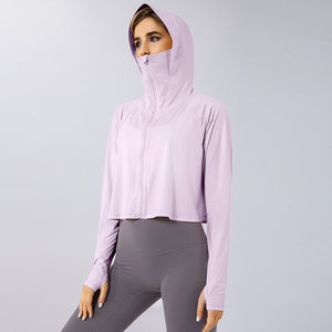 2022 new sunscreen clothing women's summer thin anti-ultraviolet loose large size ice silk sunscreen shirt sun hat sunscreen Top 8234