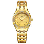 MISSFOX watch new fashion ins niche trend Korean version gold diamond waterproof quartz ladies watch 2717