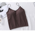 New seamless can be worn outside and inside with thin straps underwear vest all-in-one with chest pad sports beauty back sling