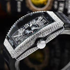 Watch for men FM Barrel-Shaped Quartz Watch Frank Diamond-Embedded Starry Waterproof Watch in Stock 8122