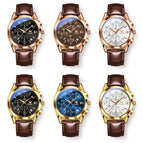 OLEVS Watch for men multi-functional watch three eyes sports waterproof men watch 2872ss