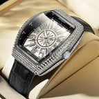 KIMSDUN K-2132B mens casual watch Gypsophila diamond-studded tonneau-shaped fashion luminous waterproof men watch