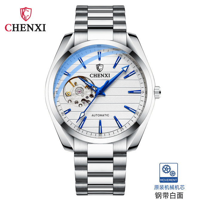 CHENXI Business Men's Douyin hot sale Waterproof Luminous Watch Men's Mechanical Automatic Hollow Watch cx-8806