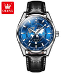 OLEVS men's Watch waterproof Embossed globe pattern fashion quartz men's watch 9926