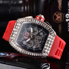 Men's watch Barrel-Shaped Square Diamond 6-Pin Quartz Watch European Fashion Men's Watch in Stock 8130