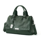 2021 new European and American style flip leather portable messenger pillow Boston large capacity female bag 230