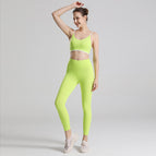New women Yoga Suit Sports Underwear Women's Chest Pad Yoga running dancing Fitness Two-Piece Suit TZ-220327